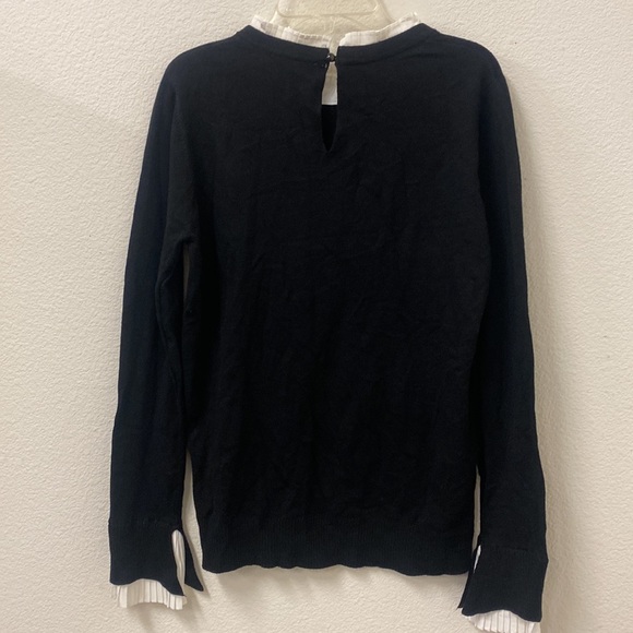 Vila Milano Lush Pleated Collar Black Sweater M - Picture 13 of 14